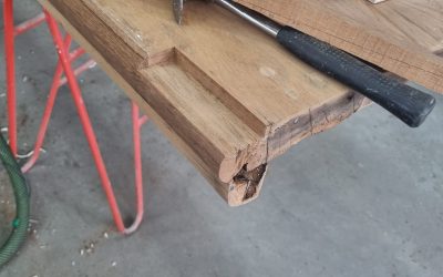 Renovatie houten zitting
